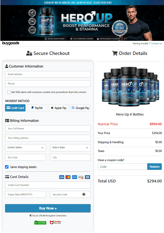 HeroUP-secure-checkout